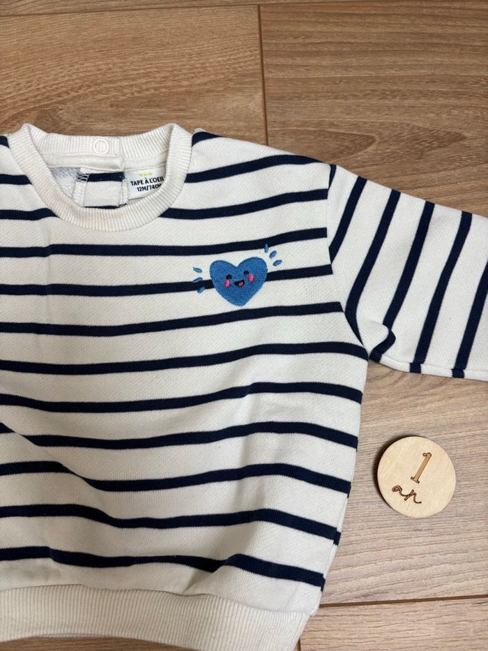 Pull marinière 12 mois - photo numéro 2