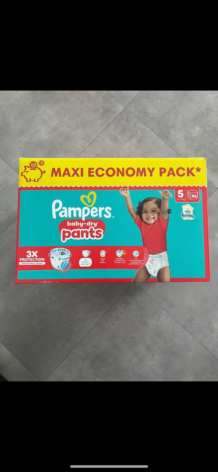 86 couches Pampers baby dry pants 5 remise 30% code zen30