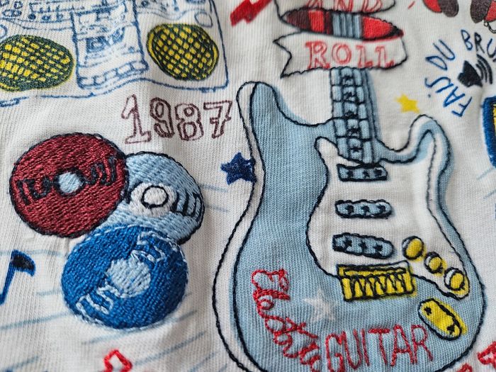 T.shirt manches longues blanc et multicolore Sergent Major 6 ans - photo numéro 3