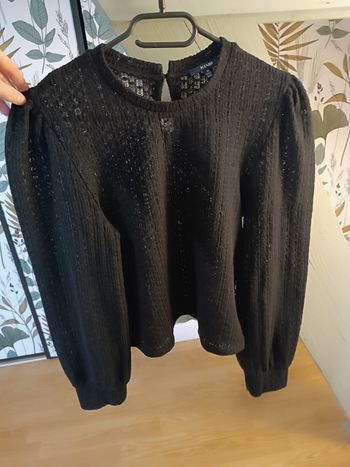 Blouse en maille noir Kiabi - Taille M