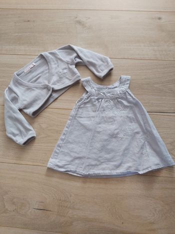 Ensemble robe été et boléro assorti Gemo 3 mois en très bon état (78)