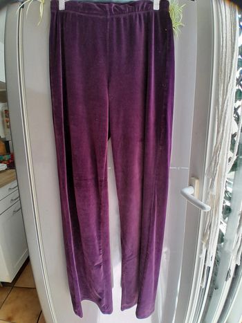 Pantalon décontracté, large, velours violet, taille M, Marque Undiz