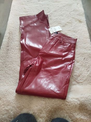 Pantalon simili cuir neuve 