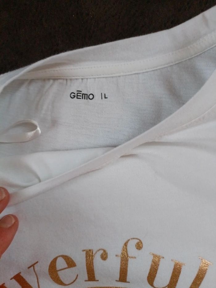 Tee-shirt blanc Gémo - photo numéro 2