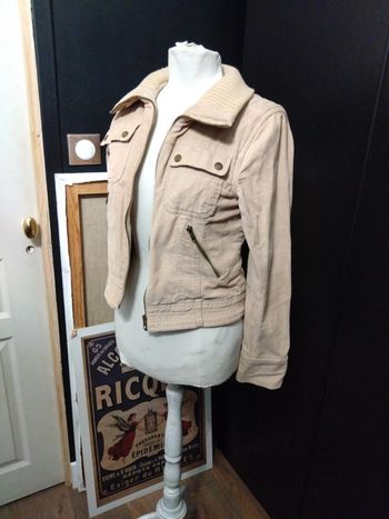 Blouson beige velours côtelé t36 Pimkie