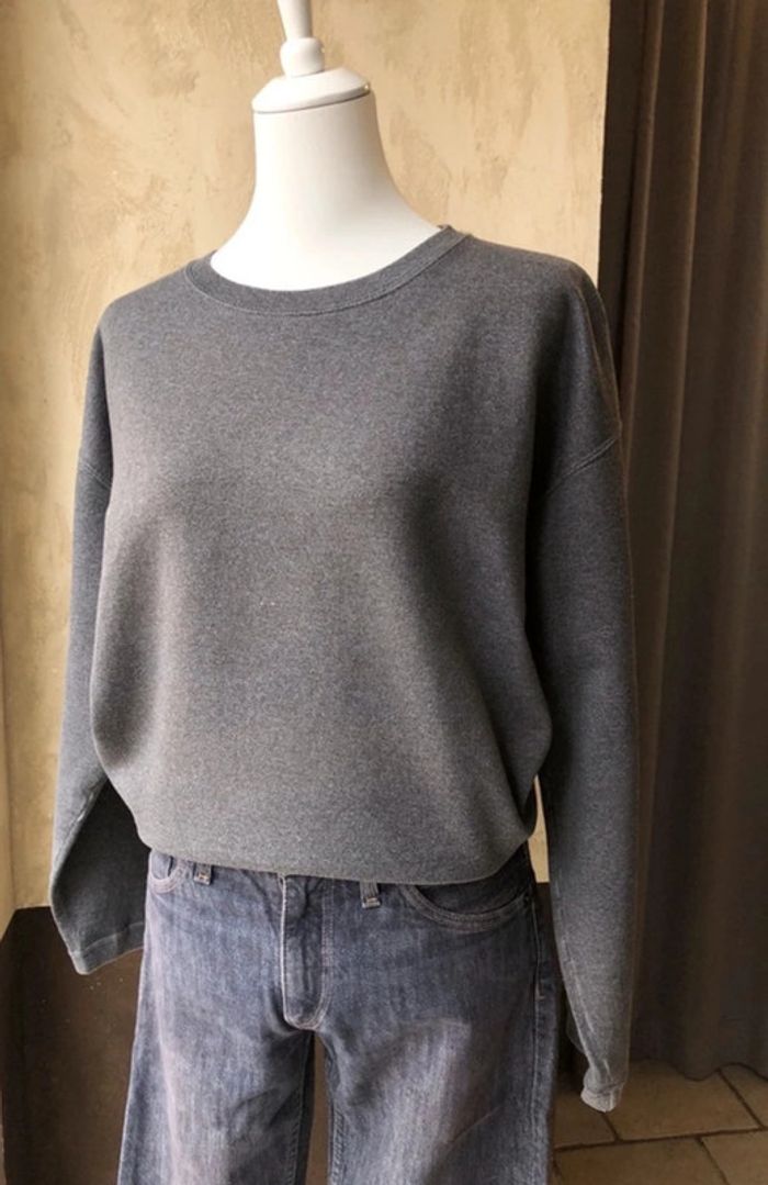 Sweat uni gris Hanes femme XL