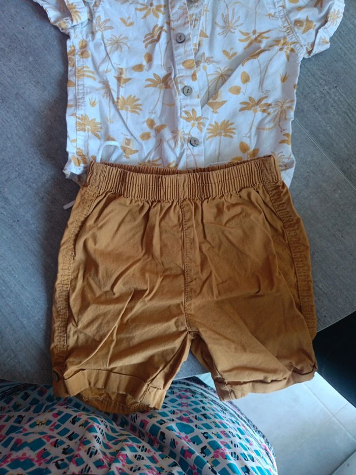 Ensemble ete 24 mois chemise legere short leger - photo numéro 3