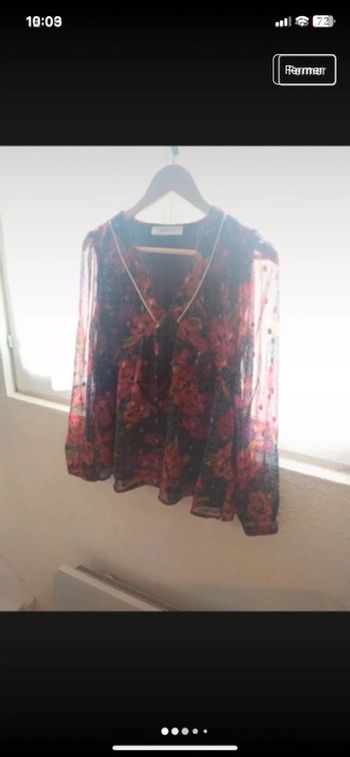 Belle blouse fleurie taille M 38 Promod