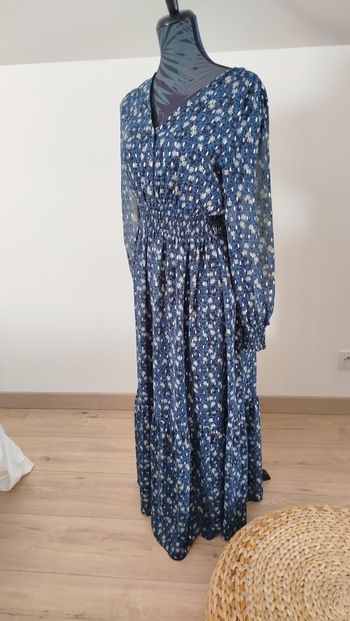 Robe longue verte imprimée Bonobo Taille S 36