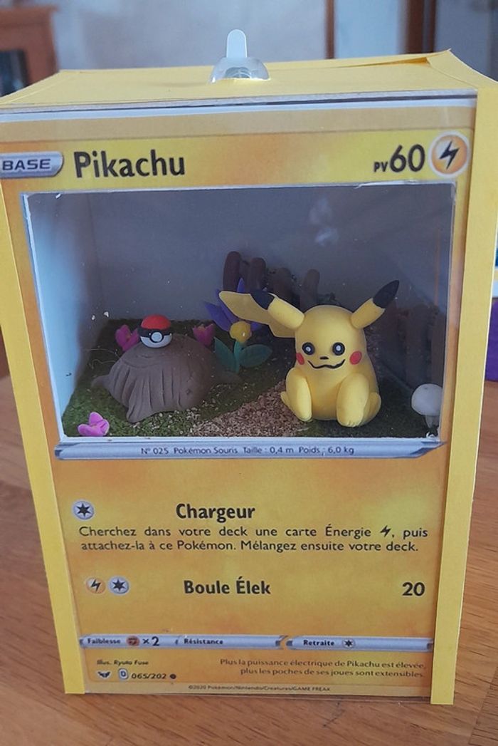 Carte 3D pokemon pikachu