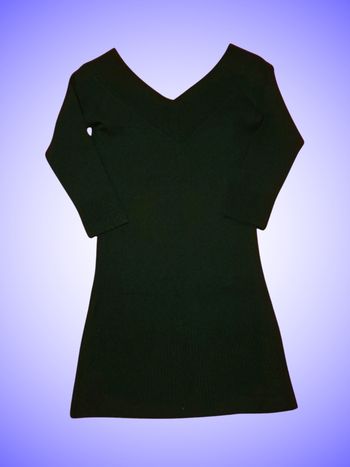 Robe Pull Col Grand V Noire Taille Unique Jennyfer