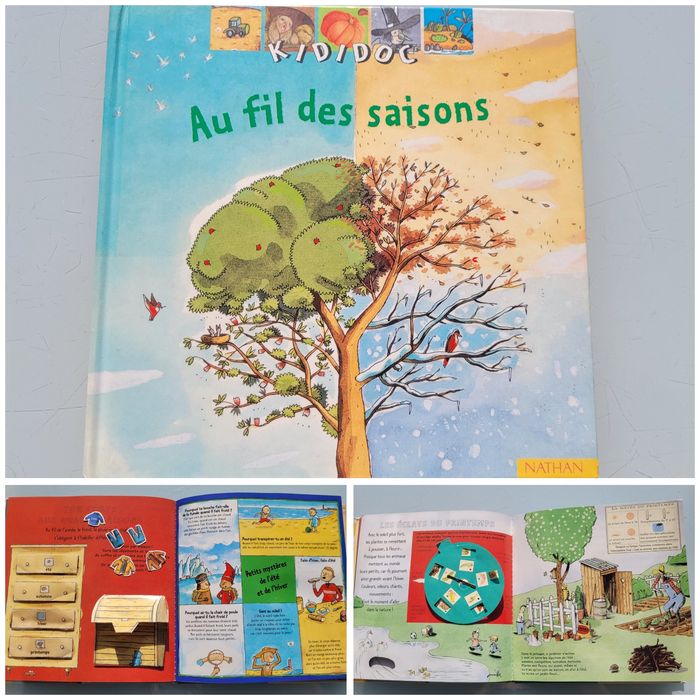 Livres animé à tirettes Kididoc : Les Pirates, Les Chateaux-Forts,  L'eau et Au fil des saisons - photo numéro 5