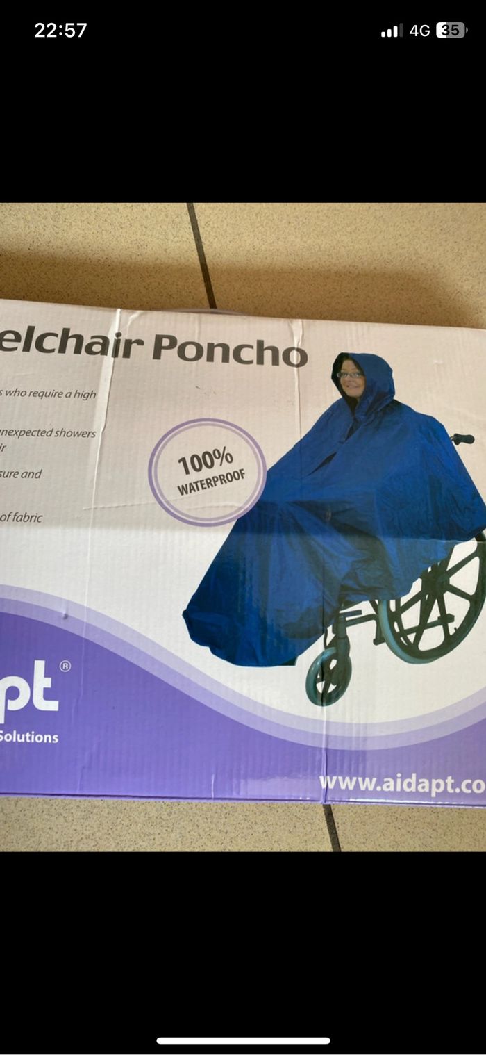 Poncho  pour fauteuil roulant