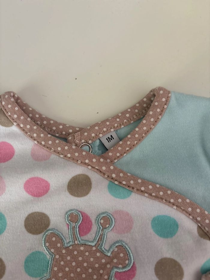 Pyjama été type Sophie la girafe - taille 1 mois - photo numéro 3