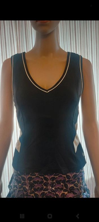 Debardeur de sport noir/blanc Rucanor taille M