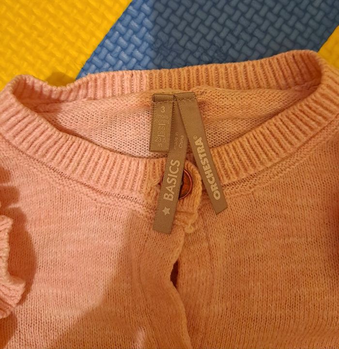 Gilet léger rose, orchestra, taille 3 mois (60 cm) - photo numéro 3