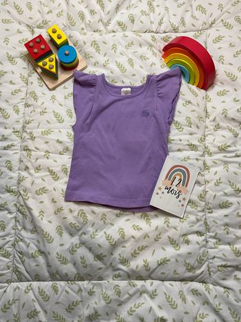 teeshirt manches courtes violet 12 mois