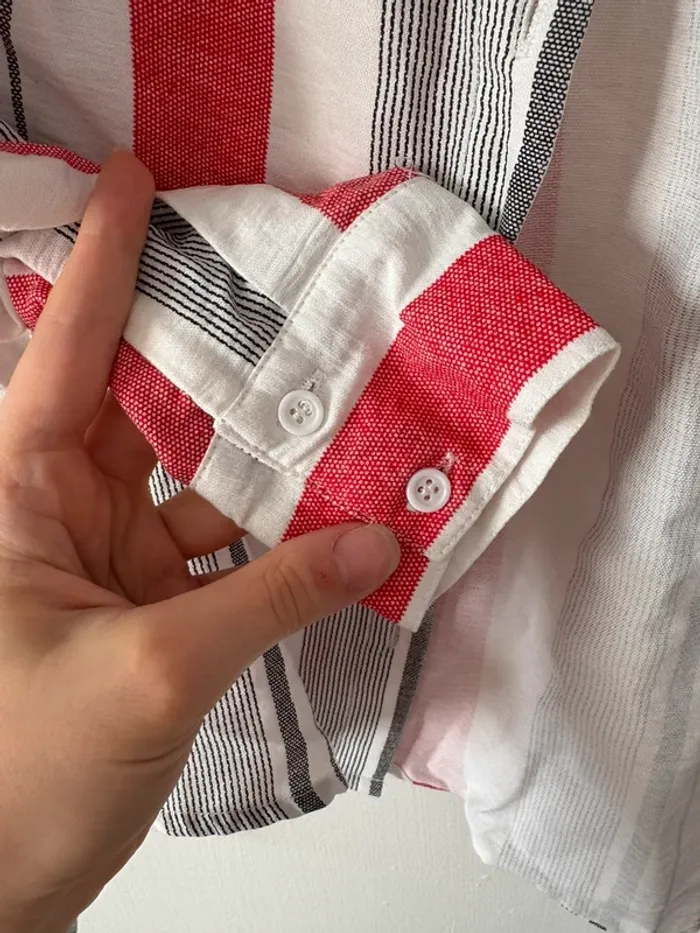 Chemise rayé blanche et rouge - photo numéro 3