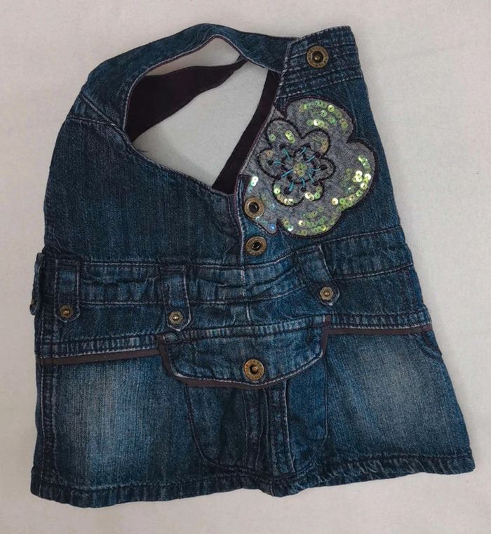 Robe 👣 jean cadet rousselle 6mois/67cm - photo numéro 4