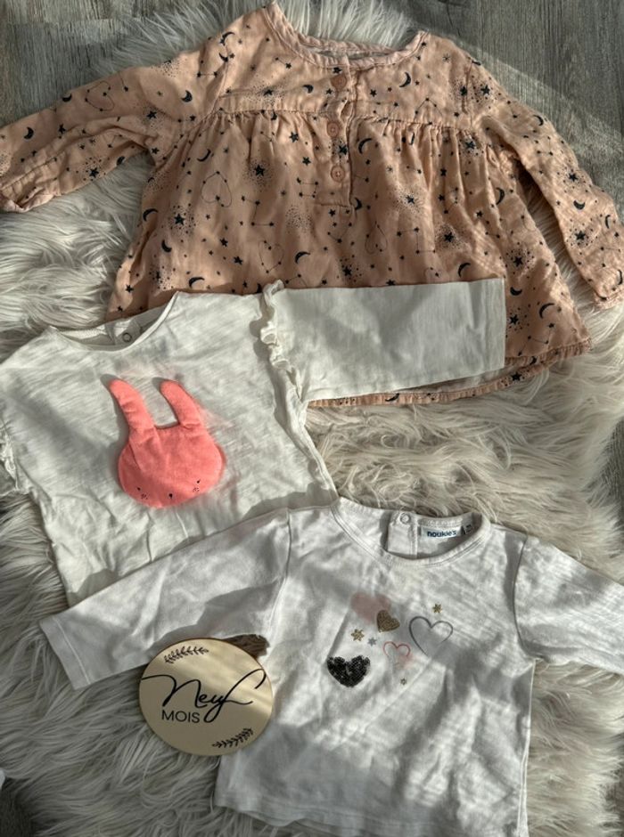 Lot de tee shirt bébé fille - photo numéro 7