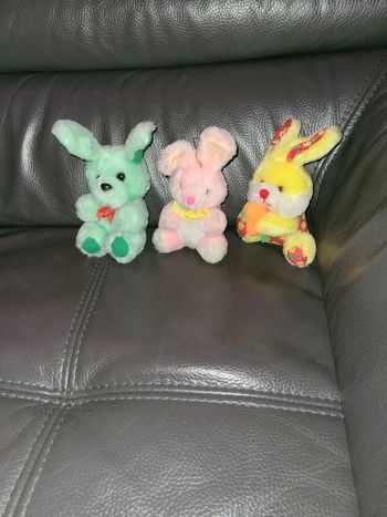Lot 3 peluches Lapin