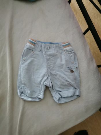 Short toile taille élastique 6mois
