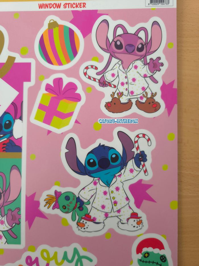 2 Planche autocollants stickers Disney Stitch Angel Souillon Noel Christmas - photo numéro 3