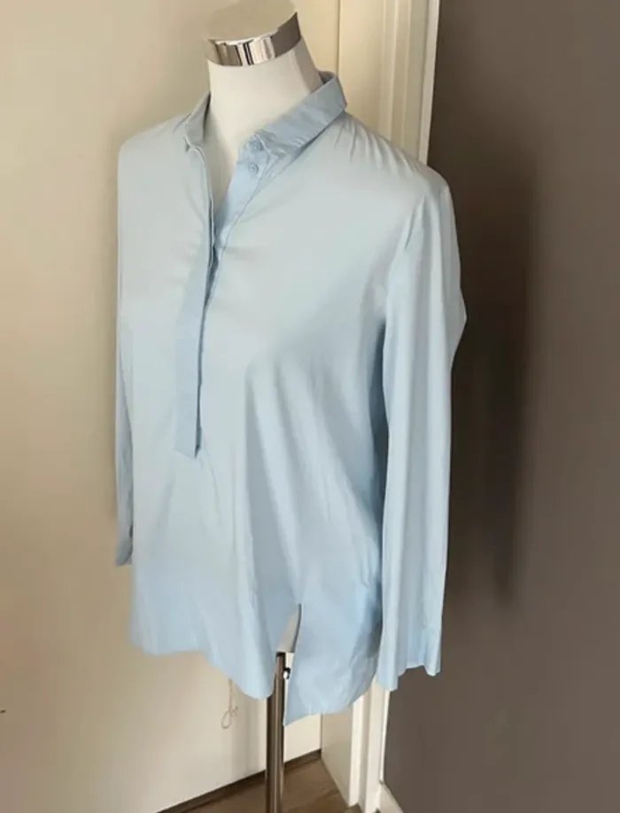 Cos blouse, haut chemise bleu claire femme,  taille 38 - photo numéro 2