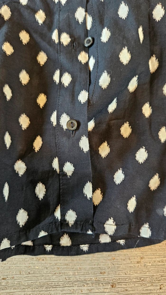Blouse fluide sans manche, noire à points blancs, H&M, 44, nickel - photo numéro 4