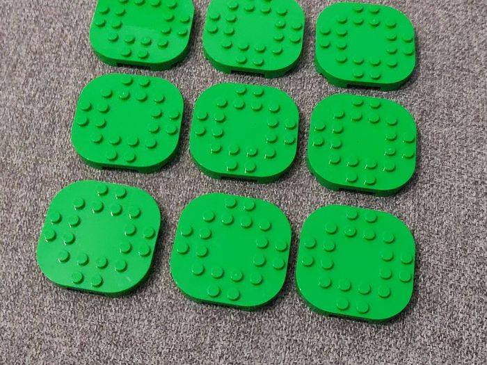 9 plaques 6x6 arrondies vertes Lego - jamais utilisées parfait état - vrai Lego - photo numéro 6