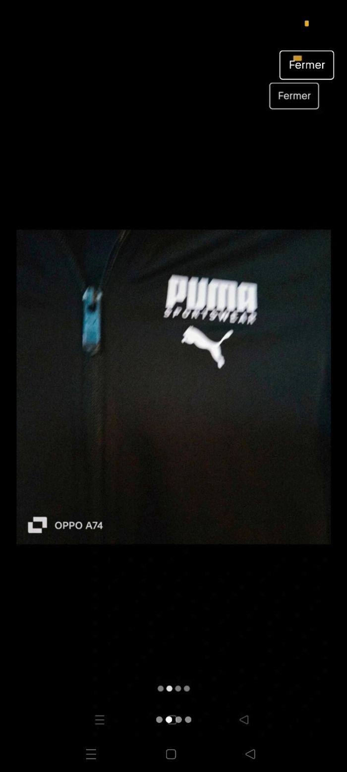 Veste zippée Puma authentique T8ans parfait état - photo numéro 2