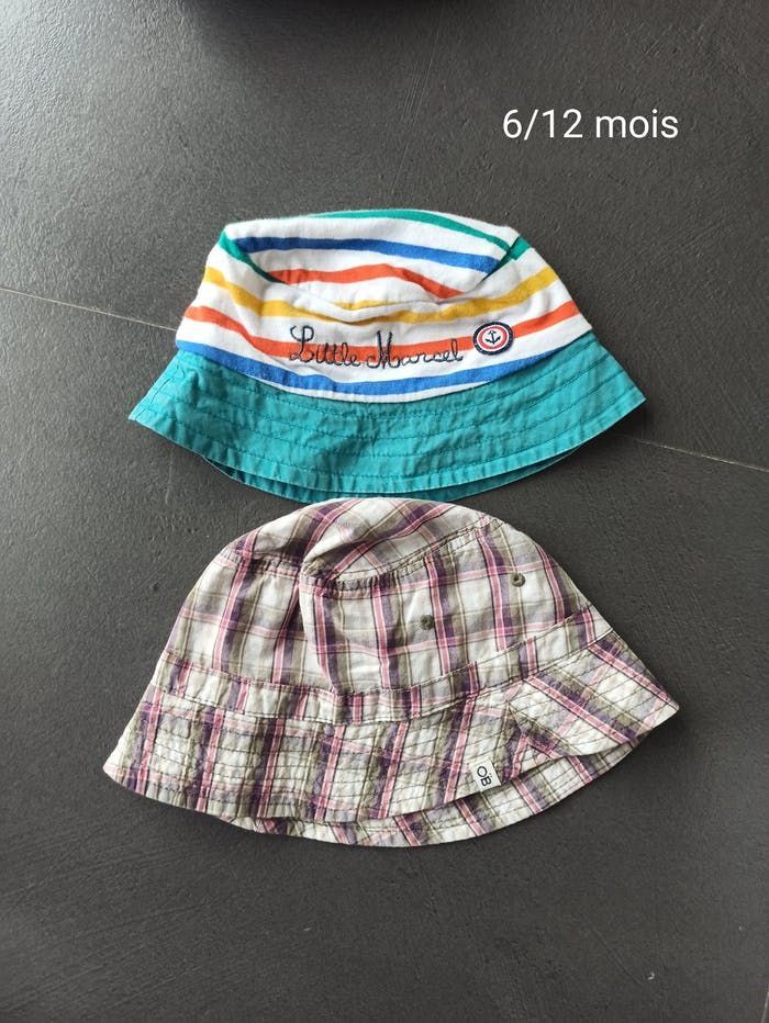 Lot de 2 bobs 6/12 mois