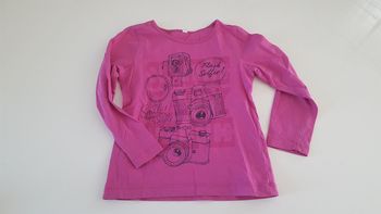 T-shirt manches longues fuchsia / 3 ans