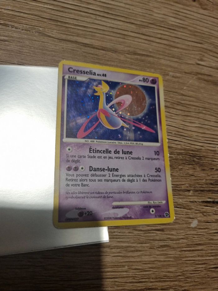 Carte pokémon cresselia HOLO 2/106 fr année 2008