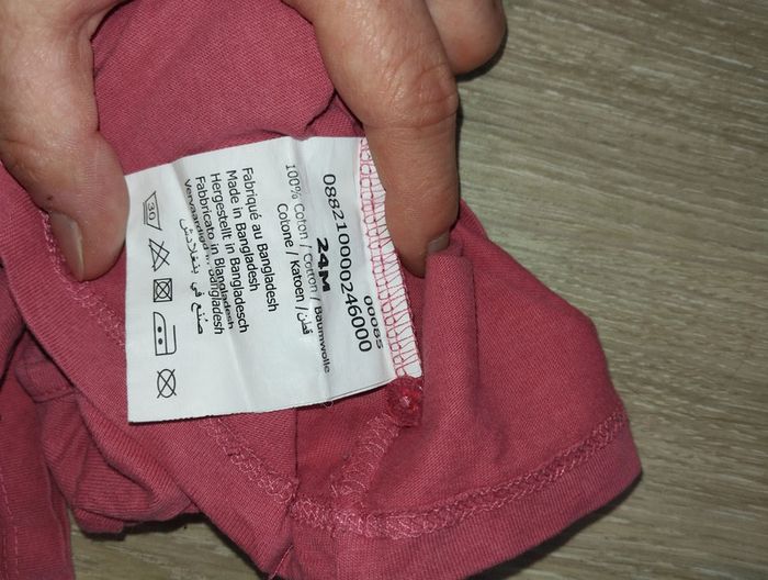 T-shirt mignon Creeks rose lapin manches longues fille 24 mois - photo numéro 5