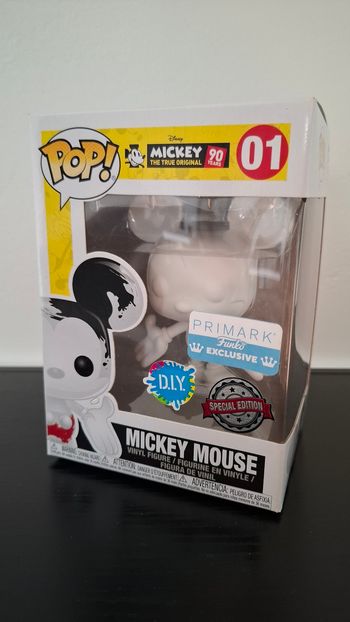 Funko pop disney Mickey mouse Primark blanc à personnaliser 
