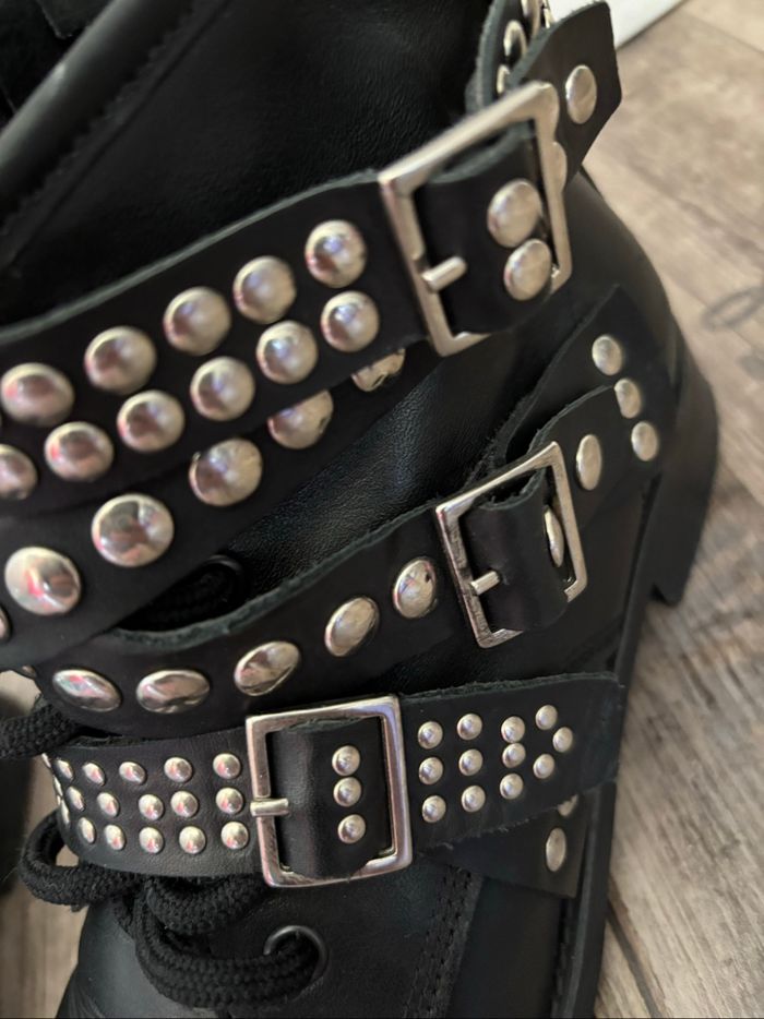 Bottines cloutées argentées Eden Shoes pointure 37 - photo numéro 8