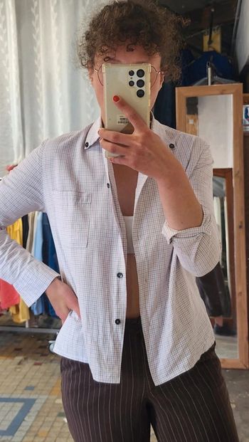 Jolie petite chemise à carreaux coton vintage