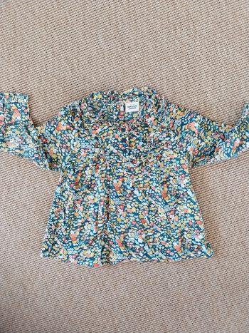 Chemise blouse fleurie tape à l'œil