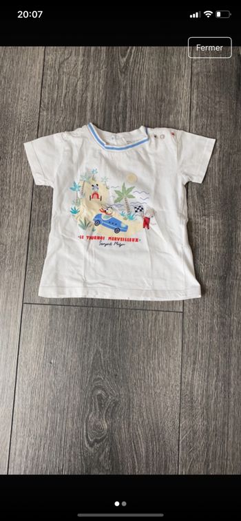 T-shirt manches courtes Sergent Major taille 18 mois