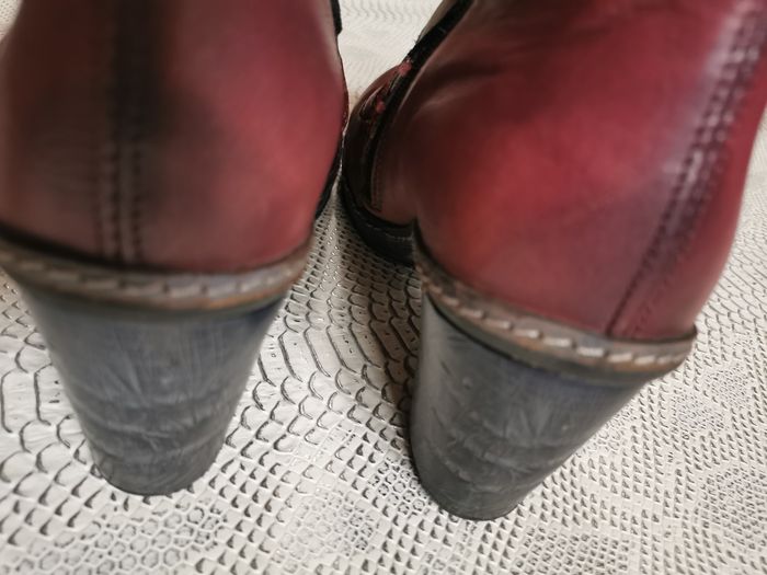 Boots fantaisies à talons bordeaux ATRAI T39 - photo numéro 8