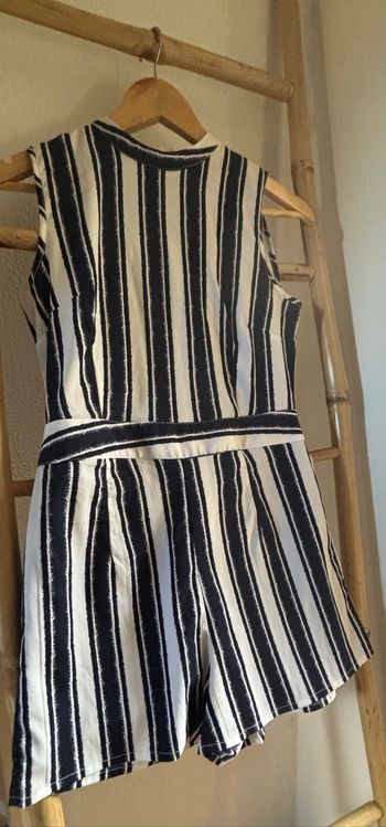 Combi short a rayure bleu et blanche