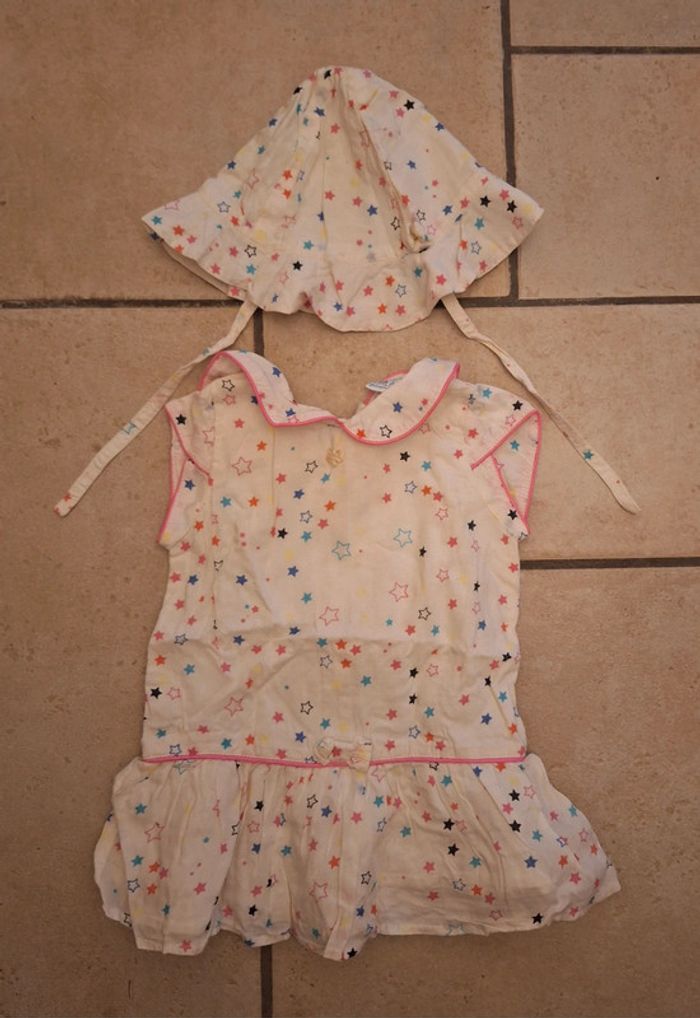 Robe + chapeau Cadet Rousselle 3 mois