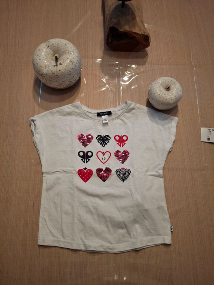 T shirt blanc sans manches Okaïdi 5 ans 110 cm