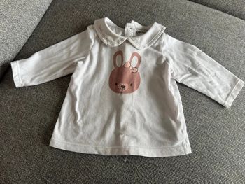 T-shirt manches longues orchestra lapin rose 3mois