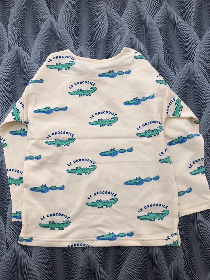Sweat en coton manches longues motifs crocodiles - photo numéro 2