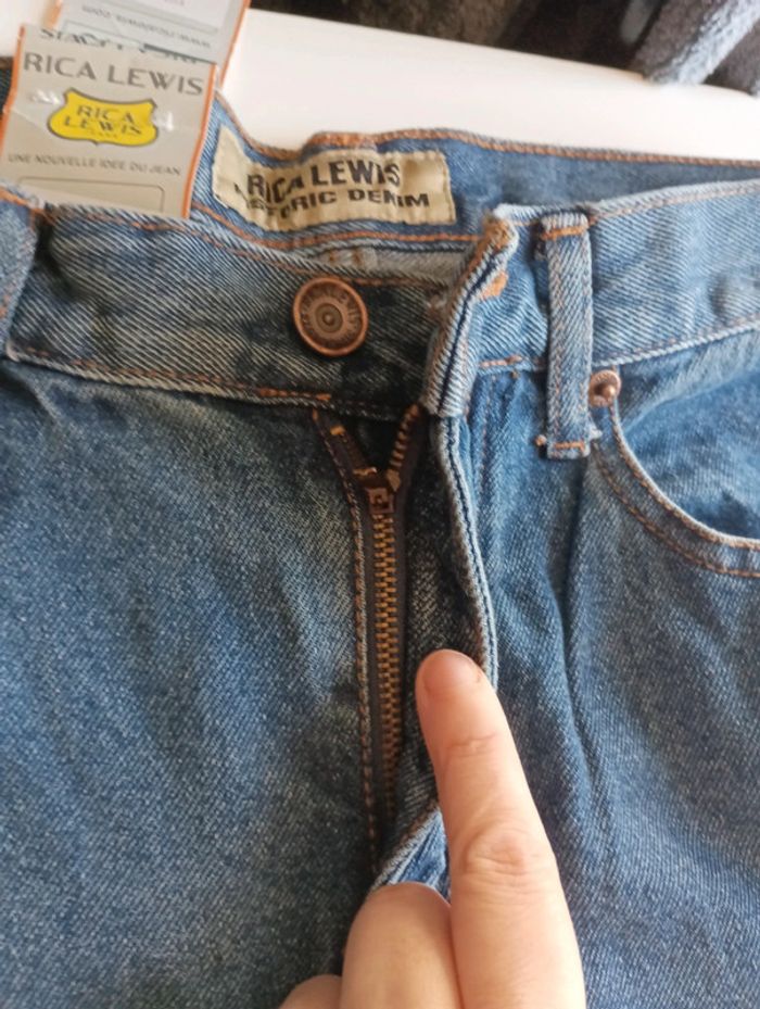 Pantalon jeans homme Rica Lewis taille 38 coupe droite neuf - photo numéro 6