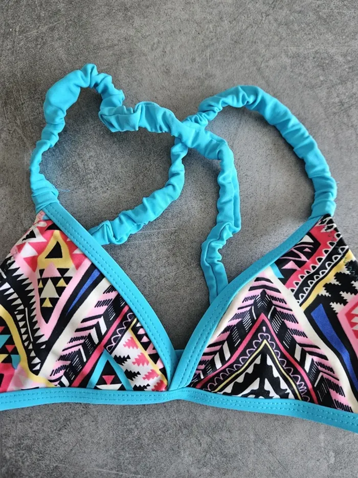 Maillot de bain chic 2 pièces fille - Taille 11/12 ans - Veryzen - Bleu turquoise - photo numéro 6