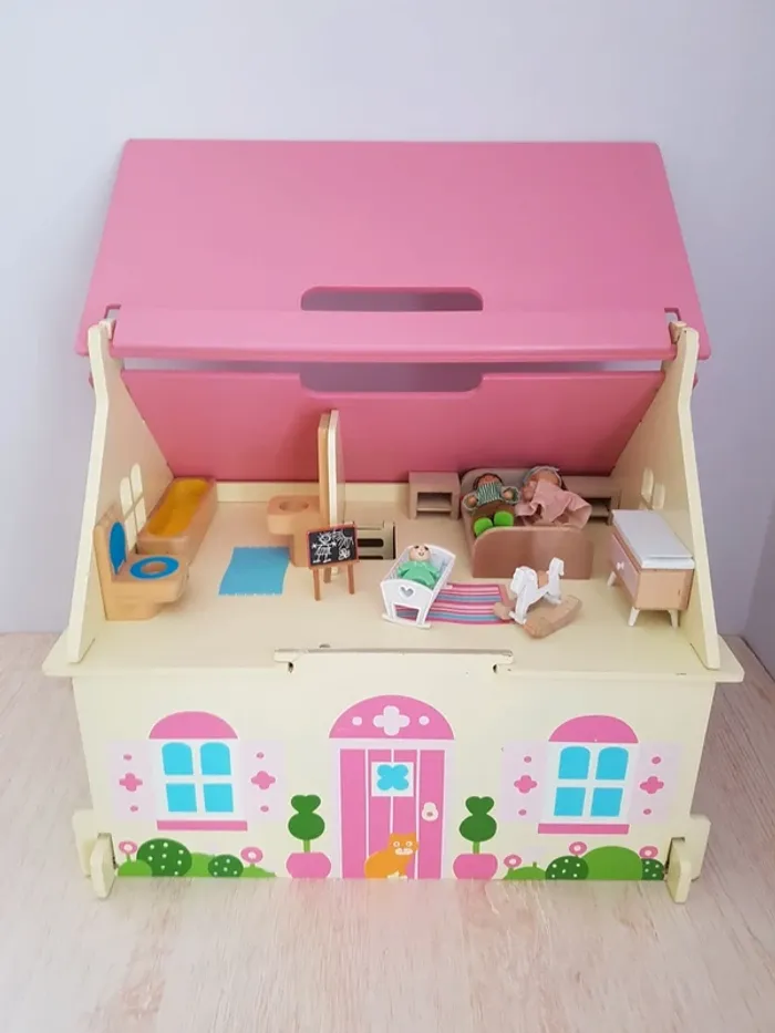 Mobilier et maison de poupée Blossom cottage en bois - photo numéro 3