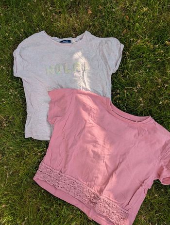 Lot de 2 tee-shirts crop top 7-8 ans